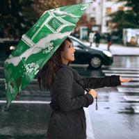 Hawaii Japanese Culture Green Umbrella Spring Cranes Aloha Pattern LT01 - Polynesian Pride
