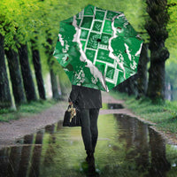 Hawaii Japanese Culture Green Umbrella Spring Cranes Aloha Pattern LT01 - Polynesian Pride