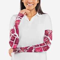 Hawaii Japanese Culture Pink Arm Sleeves Spring Cranes Aloha Pattern LT01 - Polynesian Pride