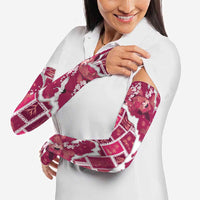 Hawaii Japanese Culture Pink Arm Sleeves Spring Cranes Aloha Pattern LT01 - Polynesian Pride