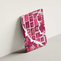 Hawaii Japanese Culture Pink Canvas Wall Art Spring Cranes Aloha Pattern LT01 - Polynesian Pride