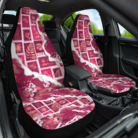Hawaii Japanese Culture Pink Car Seat Cover Spring Cranes Aloha Pattern LT01 One Size Pink - Polynesian Pride