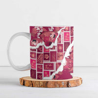 Hawaii Japanese Culture Pink Ceramic Mug Spring Cranes Aloha Pattern LT01 Pink - Polynesian Pride