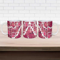 Hawaii Japanese Culture Pink Ceramic Mug Spring Cranes Aloha Pattern LT01 - Polynesian Pride