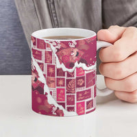 Hawaii Japanese Culture Pink Ceramic Mug Spring Cranes Aloha Pattern LT01 - Polynesian Pride