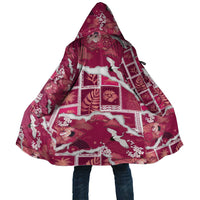 Hawaii Japanese Culture Pink Cloak Spring Cranes Aloha Pattern LT01 Unisex Pink - Polynesian Pride