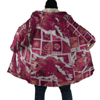 Hawaii Japanese Culture Pink Cloak Spring Cranes Aloha Pattern LT01 - Polynesian Pride