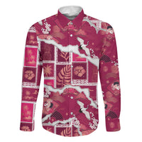 Hawaii Japanese Culture Pink Family Matching Short Sleeve Bodycon Dress and Hawaiian Shirt Spring Cranes Aloha Pattern
