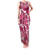 Hawaii Japanese Culture Pink Family Matching Tank Maxi Dress and Hawaiian Shirt Spring Cranes Aloha Pattern