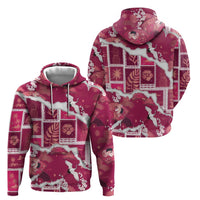 Hawaii Japanese Culture Pink Hoodie Spring Cranes Aloha Pattern LT01 - Polynesian Pride