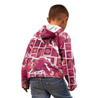 Hawaii Japanese Culture Pink Kid Hoodie Spring Cranes Aloha Pattern LT01 - Polynesian Pride