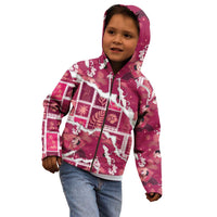 Hawaii Japanese Culture Pink Kid Hoodie Spring Cranes Aloha Pattern LT01 - Polynesian Pride