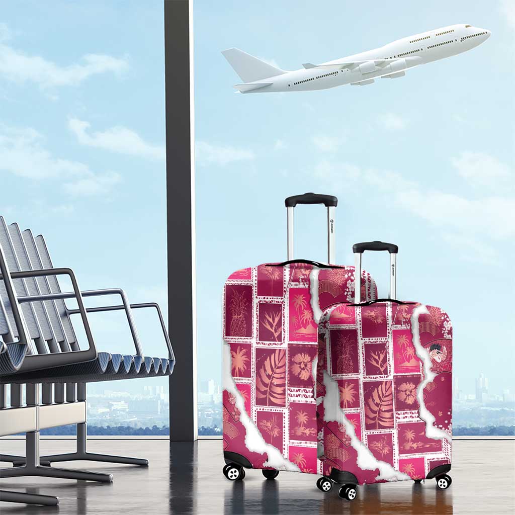 Hawaii Japanese Culture Pink Luggage Cover Spring Cranes Aloha Pattern LT01 - Polynesian Pride