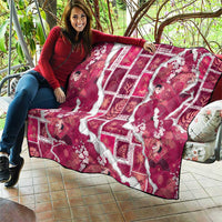 Hawaii Japanese Culture Pink Quilt Spring Cranes Aloha Pattern LT01 - Polynesian Pride