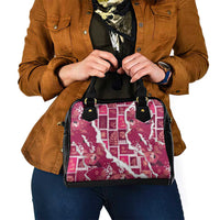 Hawaii Japanese Culture Pink Shoulder Handbag Spring Cranes Aloha Pattern LT01 - Polynesian Pride