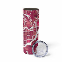 Hawaii Japanese Culture Pink Skinny Tumbler Spring Cranes Aloha Pattern LT01 - Polynesian Pride