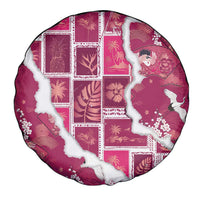 Hawaii Japanese Culture Pink Spare Tire Cover Spring Cranes Aloha Pattern LT01 - Polynesian Pride