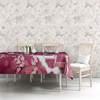 Hawaii Japanese Culture Pink Tablecloth Spring Cranes Aloha Pattern LT01 - Polynesian Pride