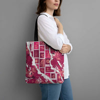 Hawaii Japanese Culture Pink Tote Bag Spring Cranes Aloha Pattern