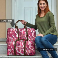 Hawaii Japanese Culture Pink Travel Bag Spring Cranes Aloha Pattern