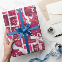 Hawaii Japanese Culture Pink Wrapping Paper Spring Cranes Aloha Pattern LT01 - Polynesian Pride