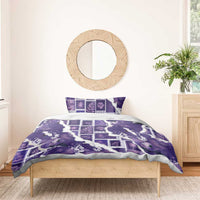 Hawaii Japanese Culture Purple Bedding Set Spring Cranes Aloha Pattern LT01 - Polynesian Pride