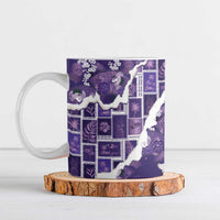 Hawaii Japanese Culture Purple Ceramic Mug Spring Cranes Aloha Pattern LT01 Purple - Polynesian Pride