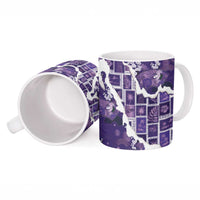 Hawaii Japanese Culture Purple Ceramic Mug Spring Cranes Aloha Pattern LT01 - Polynesian Pride