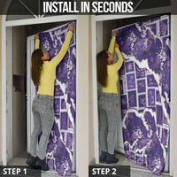 Hawaii Japanese Culture Purple Door Cover Spring Cranes Aloha Pattern LT01 - Polynesian Pride