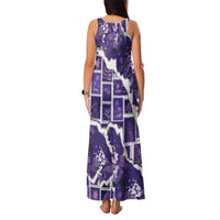 Hawaii Japanese Culture Purple Family Matching Tank Maxi Dress and Hawaiian Shirt Spring Cranes Aloha Pattern