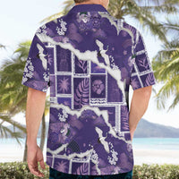 Hawaii Japanese Culture Purple Hawaiian Shirt Spring Cranes Aloha Pattern LT01 - Polynesian Pride