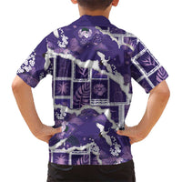 Hawaii Japanese Culture Purple Hawaiian Shirt Spring Cranes Aloha Pattern LT01 - Polynesian Pride