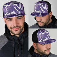 Hawaii Japanese Culture Purple Mesh Trucker Cap Spring Cranes Aloha Pattern LT01 - Polynesian Pride