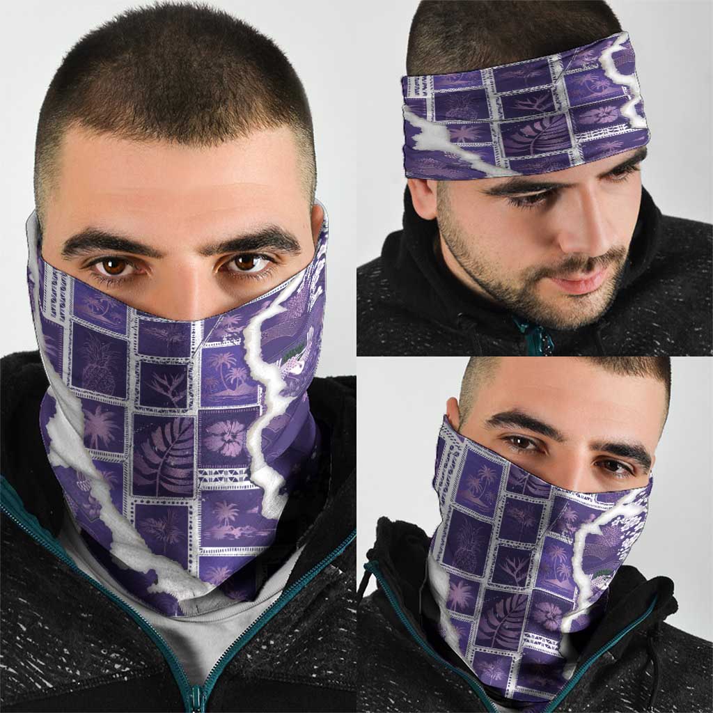 Hawaii Japanese Culture Purple Neck Gaiter Spring Cranes Aloha Pattern LT01 - Polynesian Pride
