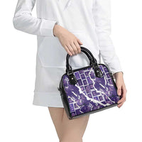 Hawaii Japanese Culture Purple Shoulder Handbag Spring Cranes Aloha Pattern LT01 - Polynesian Pride
