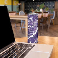Hawaii Japanese Culture Purple Skinny Tumbler Spring Cranes Aloha Pattern LT01 - Polynesian Pride