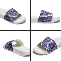 Hawaii Japanese Culture Purple Slide Sandals Spring Cranes Aloha Pattern LT01 - Polynesian Pride