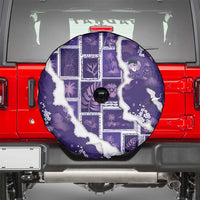 Hawaii Japanese Culture Purple Spare Tire Cover Spring Cranes Aloha Pattern LT01 - Polynesian Pride