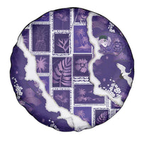 Hawaii Japanese Culture Purple Spare Tire Cover Spring Cranes Aloha Pattern LT01 - Polynesian Pride