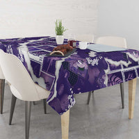 Hawaii Japanese Culture Purple Tablecloth Spring Cranes Aloha Pattern LT01 - Polynesian Pride