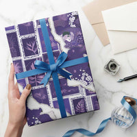 Hawaii Japanese Culture Purple Wrapping Paper Spring Cranes Aloha Pattern LT01 - Polynesian Pride