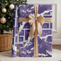 Hawaii Japanese Culture Purple Wrapping Paper Spring Cranes Aloha Pattern LT01 - Polynesian Pride