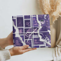 Hawaii Japanese Culture Purple Wrapping Paper Spring Cranes Aloha Pattern LT01 - Polynesian Pride