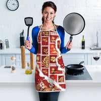 Hawaii Japanese Culture Red Apron Spring Cranes Aloha Pattern LT01 - Polynesian Pride