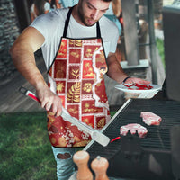 Hawaii Japanese Culture Red Apron Spring Cranes Aloha Pattern LT01 - Polynesian Pride