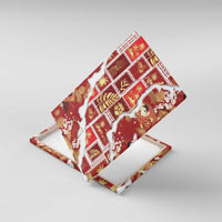 Hawaii Japanese Culture Red Canvas Wall Art Spring Cranes Aloha Pattern LT01 With Frame Red - Polynesian Pride
