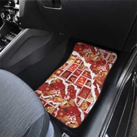 Hawaii Japanese Culture Red Car Mats Spring Cranes Aloha Pattern LT01 - Polynesian Pride