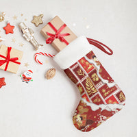 Hawaii Japanese Culture Red Christmas Stocking Spring Cranes Aloha Pattern LT01 - Polynesian Pride