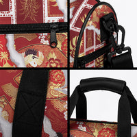 Hawaii Japanese Culture Red Duffle Bag Spring Cranes Aloha Pattern LT01 - Polynesian Pride