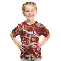 Hawaii Japanese Culture Red Kid T Shirt Spring Cranes Aloha Pattern LT01 Red - Polynesian Pride